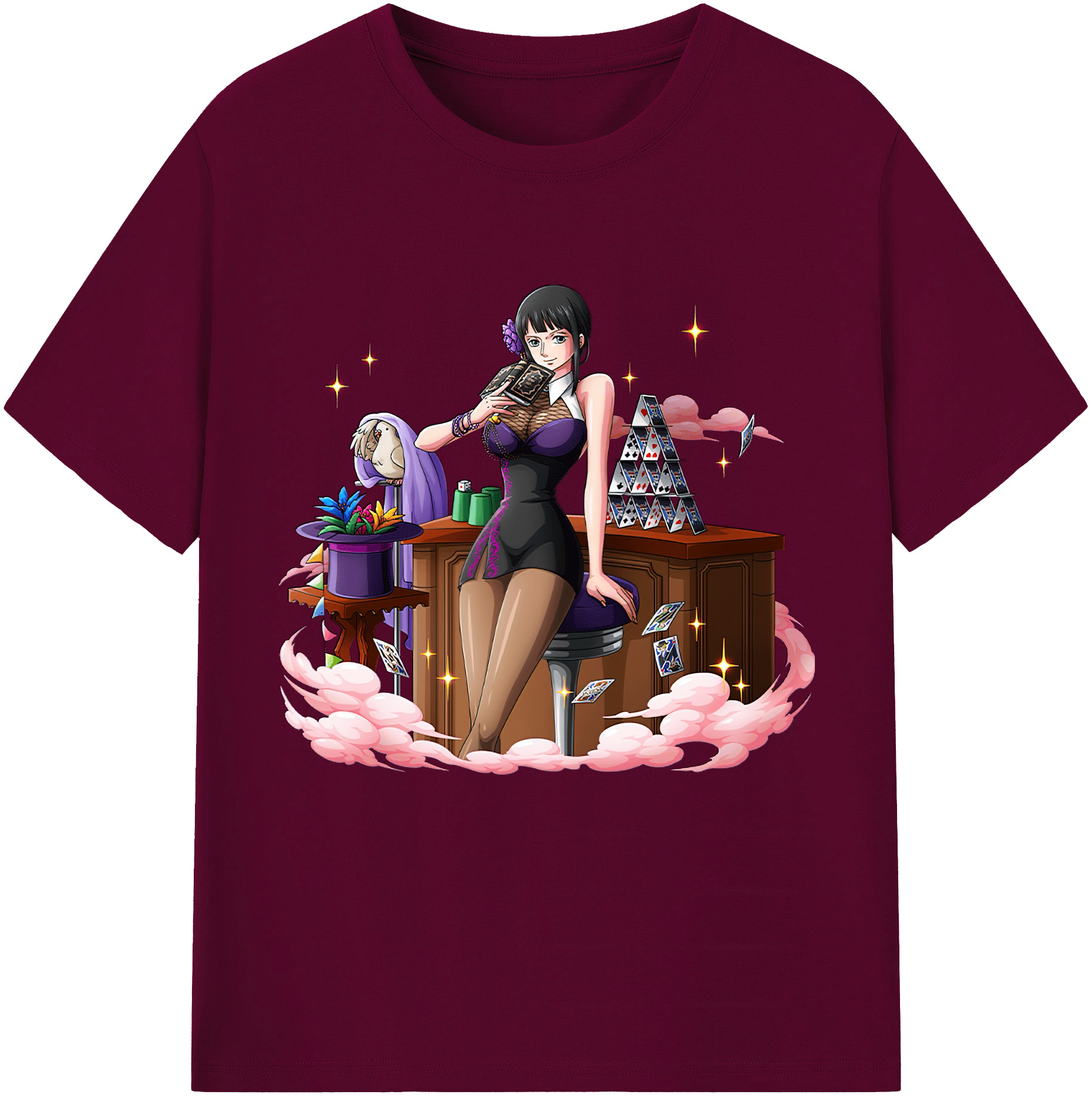 ワンピース ニコ・ロビン ONE PIECE Nico Robin レディースカジュアルプリントTシャツ（綿100％）